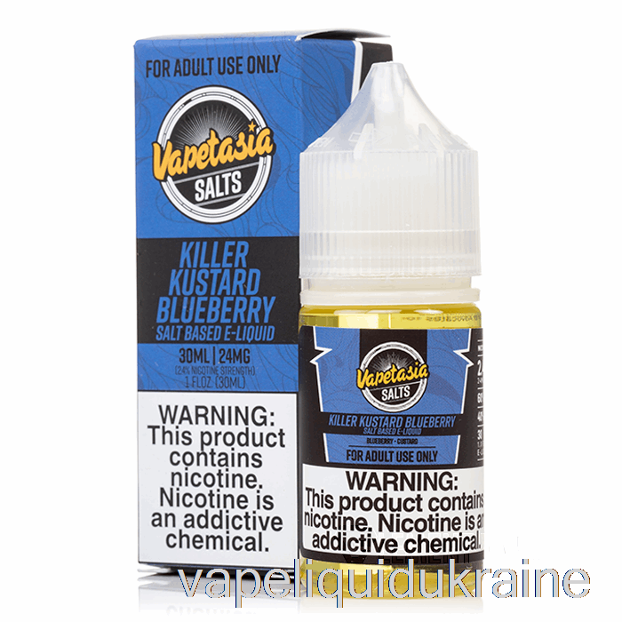 Vape Liquid Ukraine Killer Kustard Blueberry - Vapetasia Salts - 30mL 24mg